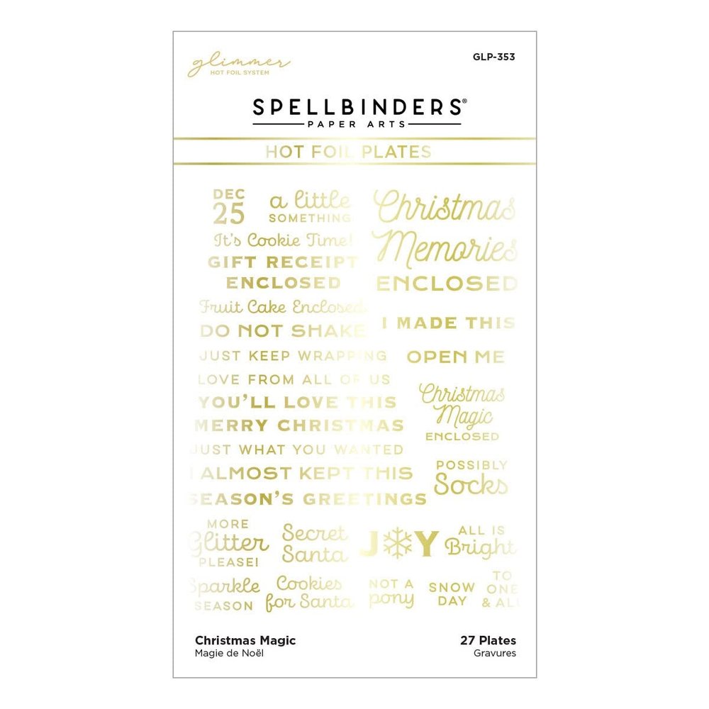 SPELLBINDERS PAPERCRAFTS, INC Spellbinders Glimmer Hot Foil Plate-Christmas Magic-Tinsel Time, Grey
