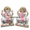 Ganesha Murti Statue 9 inches Gold Leaf Work Ganpati Figurine Marble Ganapati Idol Vinayak Ganesha Statue Marble Large Big White Elephant Head God Best Housewarming Gift Sculpture Home First Ganesha view 1