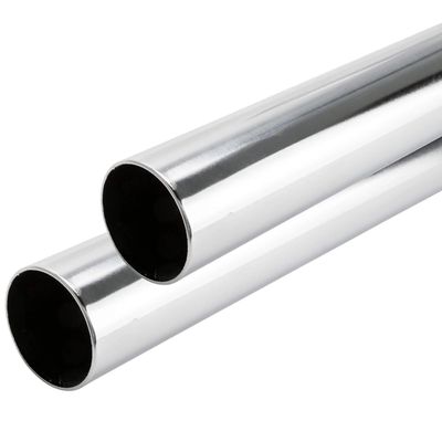 48" HEAVY DUTY Round Closet Rod | 32mm Diameter | Polished Chrome Clothes Pole | 2 Pack