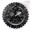 Canglan Technology Moving Gear Wall Clock Creative Art Decor Retro Roman Watch Black view 1