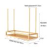 Ceiling Stemware Holder Wine Champagne Glass Holder Cabinet Hanging Storage Rack Upside Down Wine Cups Holder Gold Wine Bottle Racks for Kitchen Bar, Adjustable (Size : 140x25x21cm) view 2