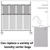 Bonuci 3 Pcs Laundry Sorter Replacement Bags Hamper Cart Removable Replacement Laundry Storage Organizer Bag Hamper Liner, No Hooks 14.76 x 8.66 x 21.65 Inch (Gray) view 4