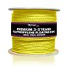 Kemp USA 600 FT Premium 3-Strand Polypropylene Floating Rope 3/4 Inch U.V. Stabilized Rot-Proof Pool Lane Divider Anchor Rope for Pools Lakes Golf Courses Yellow view 1