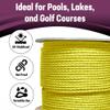 Kemp USA 600 FT Premium 3-Strand Polypropylene Floating Rope 3/4 Inch U.V. Stabilized Rot-Proof Pool Lane Divider Anchor Rope for Pools Lakes Golf Courses Yellow view 3