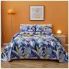 3 Piece Reversible Quilt Set Queen Size 86x94 Soft 100% Cotton Lightweight Coverlet Bedspread Summer Comforter Set Bed Cover Blanket for All Season Printed Floral-Decorative view 1