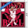 Trends International NBA Chicago Bulls - Lonzo Ball 22 Wall Poster, 22.375" x 34", Barnwood Framed Version view 3