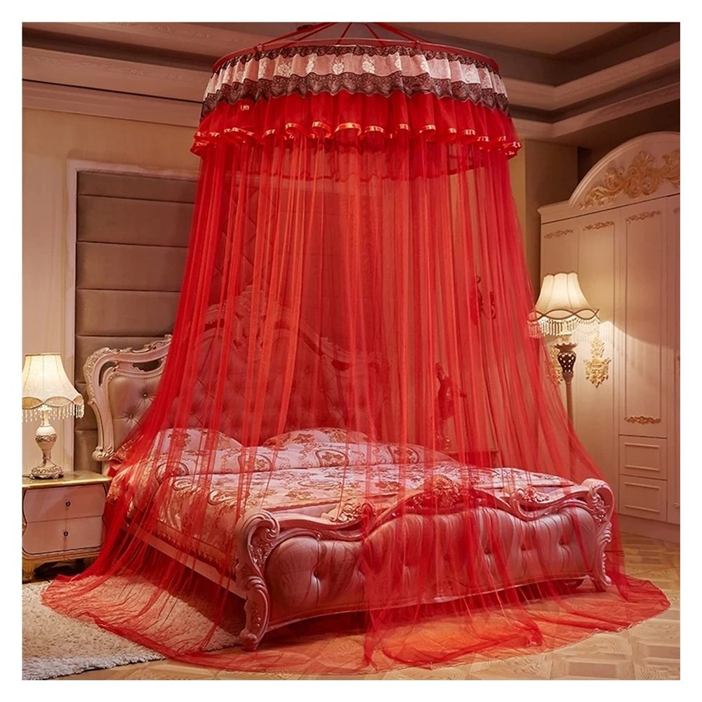 Bed Canopy Curtain Bed Canopy Bedcover Bed Canopy Curtain Bedding Romantic Baby Girl Round Dome Tent Cotton Bed Tent Curtain (Color : Y, Size : 1.5m (5 feet) Bed)