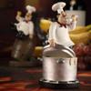 Canglan Technology 4Pcs/Set Chef Figurine Set Resin Cook Statue Gift Craft Ornament Decor Art view 2