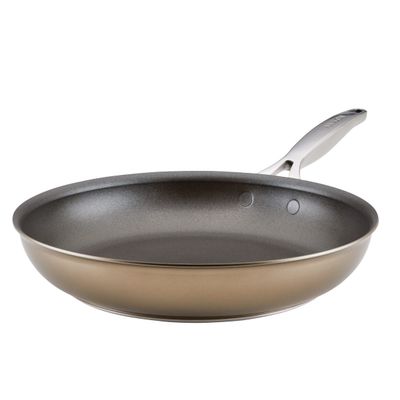 Anolon Ascend Hard Anodized Nonstick Frying Pan/Skillet - Good for All Stovetops (Gas, Glass Top, Electric & Induction), Dishwasher & Oven Safe with Stainless Steel Handle, 12 Inch - Bronze