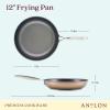 Anolon Ascend Hard Anodized Nonstick Frying Pan/Skillet - Good for All Stovetops (Gas, Glass Top, Electric & Induction), Dishwasher & Oven Safe with Stainless Steel Handle, 12 Inch - Bronze view 2