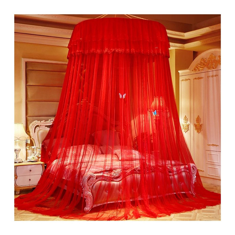 Bed Canopy Curtain Bed Curtain Kid Baby Bed Canopy Bedcover Bed Canopy Curtain Bedding Romantic Baby Girl Round Dome Tent Cotton Bed Tent Curtain (Color : E, Size : 1.35m (4.5 feet) Bed)
