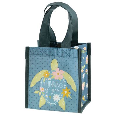 Karma Reusable Gift Bags - Tote Bag and Gift Bag with Handles - Perfect for Birthday Gifts and Party Bags RPET 1 Turtle Small