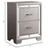 Passion Furniture Alana 2-Drawer Silver Champagne Nightstand PF-G6800-N view 2