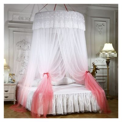 Bed Canopy Curtain 3 Doors Adult Baby Bed Nets Canopy Bedcover Bed Curtain Curtain Bedding Romantic Baby Girl Round Dome Tent Cotton Bed Tent Curtain (Color : C)