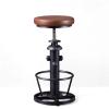 BOKKOLIK Farmhouse Bar Stools Swivel PU Seat 24-30inch Counter Height Adjustable Kitchen Island Dinning Stool Guest Chair Fire Hydrant Design view 1