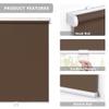 LazBlinds No Tools No Drill Cordless Roller Shades, 100% Blackout Roller Blinds for Windows, Thermal Insulated UV Protection Waterproof Roll Up Window Blinds and Shades, 29'' W x 72'' H, Brown view 3