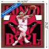 Trends International NBA Chicago Bulls - Lonzo Ball 22 Wall Poster, 14.725" x 22.375", Mahogany Framed Version view 3