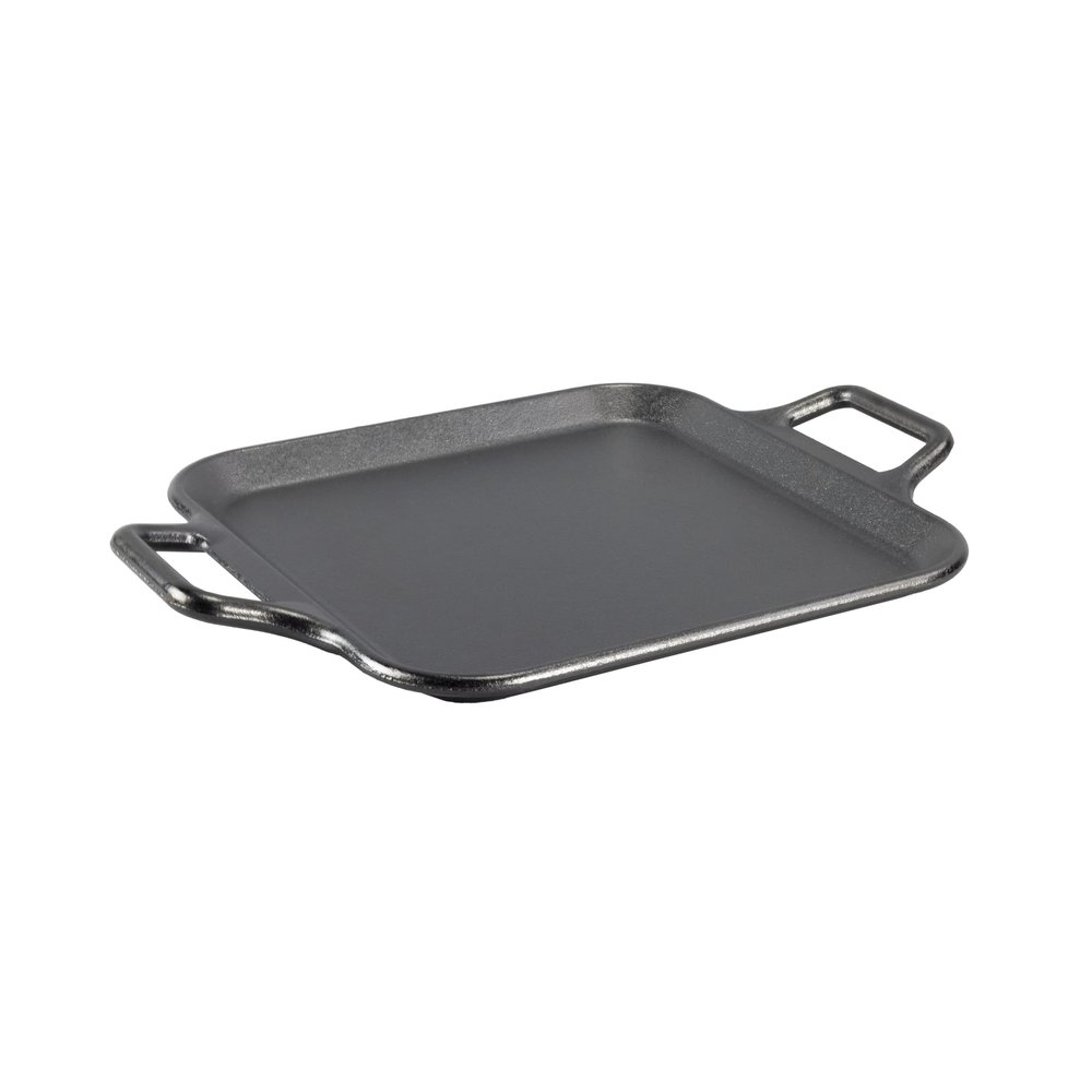 Lodge BOLD 12 Inch Seasoned Cast Iron Square Griddle with Loop Handles, Design-Forward Cookware