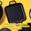 Lodge BOLD 12 Inch Seasoned Cast Iron Square Griddle with Loop Handles, Design-Forward Cookware view 2