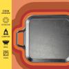 Lodge BOLD 12 Inch Seasoned Cast Iron Square Griddle with Loop Handles, Design-Forward Cookware view 3