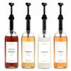 Demi's Home 25.4 oz 750 ml Glass Coffee Syrup Dispenser for Coffee Bar - 4 Pack - Comprehensive Label Set &  oz Pumps Included view 1