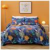 3 Piece Reversible Abstract Floral-Decorative Quilt Set King Size with 1 Quilt and 2 Pillow Shams 100% Cotton Lightweight Floral Coverlet Bedspread for All Season,D,King view 1