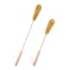 UPTALY 24 inch Extra Long Bristle Brush with 19 inch Bottle Brush, Beech Wood Handle, Bendable Washing Brush with Extended Handle, Big Water Jar Brush with Stainless Steel Pole view 1