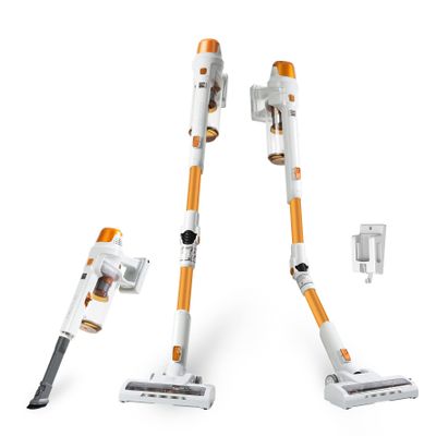 Kenmore DS4030 21.6V Cordless Stick Vacuum with EasyReach Wand, Lightweight Cleaner with 2-Speed Power Control, LED Headlight, Converts to Handheld for Hardwood Floors, Carpet & Pet Hair, Orange