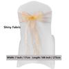 MAGTOWNE Organza Gold Chair Sashes 50 Pack Universal Chiffon Ties Ribbons for Wedding Christmas Party Reception Ceremony Banquet Decor, Gold Chair Bows for Chairs view 3