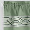 ACHIM Paige 5-Piece Window Curtain Set - 55 Width, 84 Length, 2 Inch Rod Pocket - Green - Light Filtering Set Includes Valance with Attached Panels & Two Tie Backs - Machine Washable Home Decor view 2