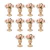 10 Pcs Gold Flowers Vases for Centrepieces, Wedding Table Centerpiece Decoration for Reception, Home Flower Stand for Birthday Ceremony Christmas Events Indoor Outdoor (6.3'' H) view 1