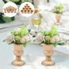 10 Pcs Gold Flowers Vases for Centrepieces, Wedding Table Centerpiece Decoration for Reception, Home Flower Stand for Birthday Ceremony Christmas Events Indoor Outdoor (6.3'' H) view 2