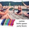 200 Pcs Personalized Bottle Opener Keychains Bulk Custom Aluminum Beer Bottle Opener Engraved Text/Logo Wedding Party Favors Baby Shower,Bar, Guests view 2
