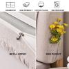 Large Rectangle Reading Wedge Cushion Headboard Backrest Wedge Pillow Detachable Linen Back Support Pillow Bed Sofa Bunk Cushion for Twin Queen King Size,B,No headboard 70.8"/180cm view 3