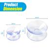 AQUANEAT 20 Pack 1.2 Inch Double Sided Suction Cups for Glass Table Top Home Organization view 2