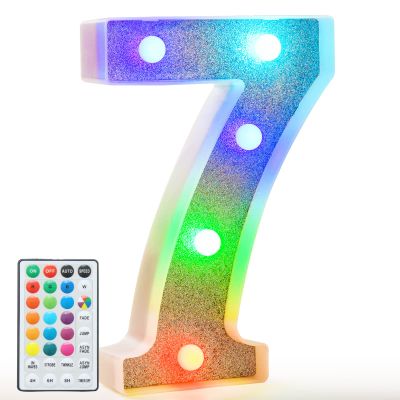 Pooqla Colorful Light Up Number 770th Birthday Decorations for Women Man