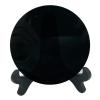 AGERYU Black Obsidian Scrying Mirror, Obsidian Mirror with Stand and Bag for Divination, Meditation, Healing, Feng Shui (150mm(5.9in)) view 4