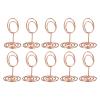 PATIKIL 2 Inch Table Number Holder, 10 Pack Wire Photo Picture Place Card Seating Labels Round Shape Clips for Party Meeting Wedding Displaying, Rose Gold view 1