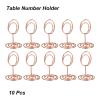 PATIKIL 2 Inch Table Number Holder, 10 Pack Wire Photo Picture Place Card Seating Labels Round Shape Clips for Party Meeting Wedding Displaying, Rose Gold view 3