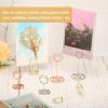 PATIKIL 2 Inch Table Number Holder, 10 Pack Wire Photo Picture Place Card Seating Labels Round Shape Clips for Party Meeting Wedding Displaying, Rose Gold view 4