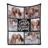MyPupSocks Custom Photo Blanket for BFF Sisters Gift - Always My Sister Forever My Friend - Personalized Friendship Blanket Cozy and Throw Blanket 40"x50", Made in USA view 1