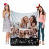 MyPupSocks to Sister Gift Customized Blanket with Photo Collages Sister Bitches Forever for Sisters Birthday Christmas Souvenir Gift (4 Photos, 60"x80", Made in USA) view 2