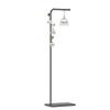 HOMEFORT Metal Coat Rack, Modern Coat Tree with 3 Hooks, L Shaped Coat Hanger Stand, Freestanding Coat Rack for Entryway and Corner, Black view 4