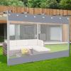 Clear Tarp Curtains,PVC Heavy Duty Waterproof Tarpaulin with Grommets,Transparent Tarp Side Panels for Pergola Porch Patio Gazebo,Weatherproof/Tear Resistant Side Curtains,WH-1.53.3m(4.9 * 1.8ft) view 1