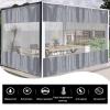 Clear Tarp Curtains,PVC Heavy Duty Waterproof Tarpaulin with Grommets,Transparent Tarp Side Panels for Pergola Porch Patio Gazebo,Weatherproof/Tear Resistant Side Curtains,WH-1.53.3m(4.9 * 1.8ft) view 4