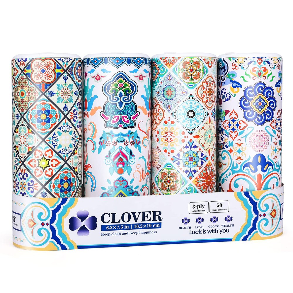 Car Tissue Holder with Facial tissues Bulk, Tissue for Cup Holder, Round Tissue Boxes for car tissues Cylinder,Travel tissues Packs Bulk