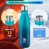 BOGI Insulated Water Bottle, 17oz 2 Pack Stainless Steel Water Bottles, Leak Proof Sports Metal Water Bottles Keep Drink Cold for 24 Hours and Hot for 12 Hours BPA Free kids water bottle for School view 4