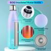 BOGI Insulated Water Bottle, 25oz 2 Pack Stainless Steel Water Bottles, Leak Proof Sports Metal Water Bottles Keep Drink Cold for 24 Hours and Hot for 12 Hours BPA Free kids water bottle for School view 3