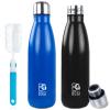 BOGI Insulated 25oz 2 Pack Stainless Steel Water Bottles, Leak Proof Sports Metal Bottles - Keep Drink Cold for 24 Hours and Hot for 12 Hours, BPA Free for Kids & School view 1