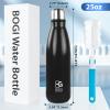 BOGI Insulated 25oz 2 Pack Stainless Steel Water Bottles, Leak Proof Sports Metal Bottles - Keep Drink Cold for 24 Hours and Hot for 12 Hours, BPA Free for Kids & School view 2